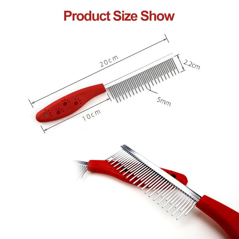 Pets fur detangler comb, stainless steel pet care comb, fur comb cat, dog comb, cat comb, flea comb for cats, detangling comb dog, cat comb with double-sided metal, combination comb for dogs, 1 piece - BeesActive Australia