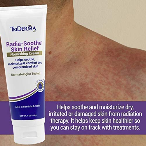 TriDerma Radia-Soothe Skin Relief Radiation Cream, FSA Eligible Helps Relieve Radiation Burn, Radiodermatitis and other Skin Damaging Side Effects from Radiation Therapy, Fragrance Free, 4 oz tube - BeesActive Australia