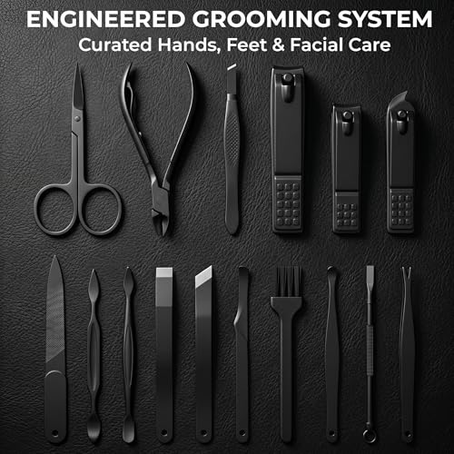 Earth & I Manicure Kit for Men: TSA Compliant Nail Clipper Grooming Set