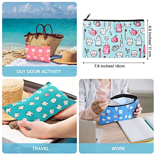 Potchen 20 Pcs Dental Assistant Gifts, Tooth Cosmetic Bags Bulk Pouches