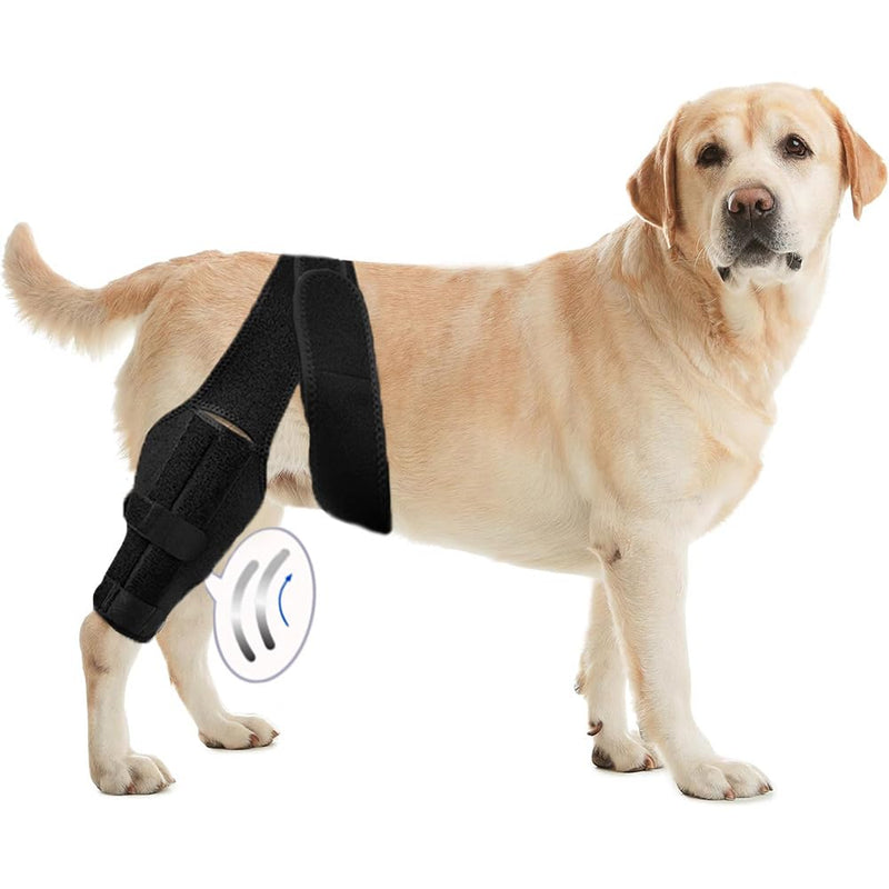 L Dog Leg Braces for Back Leg for Support with Cruciate Ligament Injury-Better Recovery with Dog Knee Brace for Torn Acl Hind Leg-Adjustable Hip Dysplasia Dog Acl Brace Hind Leg Rear New((L)