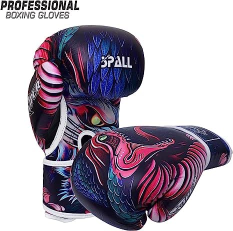 Boxing Gloves for Kids, Men & Women - Pro Training Sparring Punching Gloves - Muay Thai MMA, Kickboxing Heavy Bag Workout Leather Boxing Gloves (Multi, 6OZ)