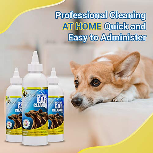 DR DOG Dog Ear Cleaner Drops – Dog Ear Cleaning Solution - Easy Apply Nozzle Canine Ear Cleaner – Ear Wash for Dogs - Help Relieve Itching, Head Shaking, Irritation – Dog Ear Flush Formula – 230ml