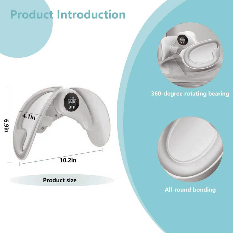 Thigh Master, Leg and Inner Thigh Exerciser, Suitable for Strength Training of Leg, Hip and Waist-Hip Muscles, as Well as Postpartum Recovery Gray