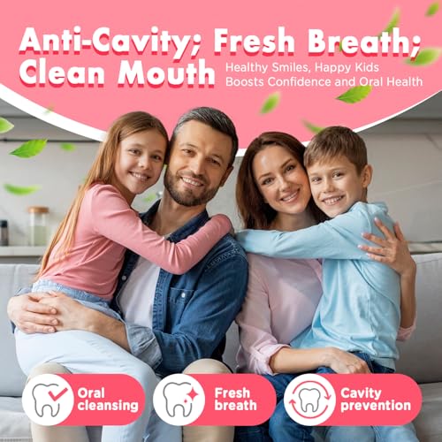 oh care Mouth Spray for Kids, Toddler Toothpaste Helper, Fluoride Free Baby Toothpaste Cavity Protection, Oral Care with Natural P113+ Antibacterial Peptide - for Newborns to Age 6(Grape&Strawberry)