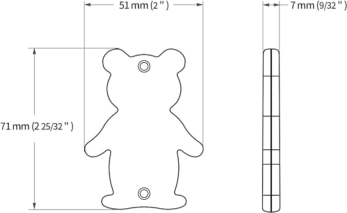 MFC PRO EN13356 Certified, Super Cute, 4 Colors, Bear-shaped, Scandinavian Walking Reflector Sign, Retroreflective, Key Chain, Bear shape -  Australia