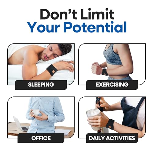 Wrist Wrap Compression Wrist Brace For TFCC Tears | Carpal Tunnel Pain & Tendonitis Relief | Padded Hole For Ulnar | Wrist Support For Working Out | Wrist Wraps for Men Women | Fits Both Wrists (MED) MEDIUM