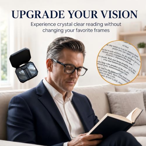 Stick on Bifocal Lenses for Sunglasses, Reusable Stick on Readers for Glasses, No Water or Glue Needed 1pack 1.5 x