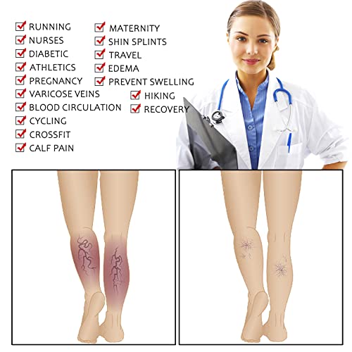 hello momoya Compression Socks for Women Men Circulation Knee High 8 Pairs for Nurses, Running, Travel, Athletic Large-X-Large 02-8 Pairs-diamond 1