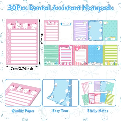 60Pcs Dental Assistant Gifts Dental Pens and Notepad Set Teeth
