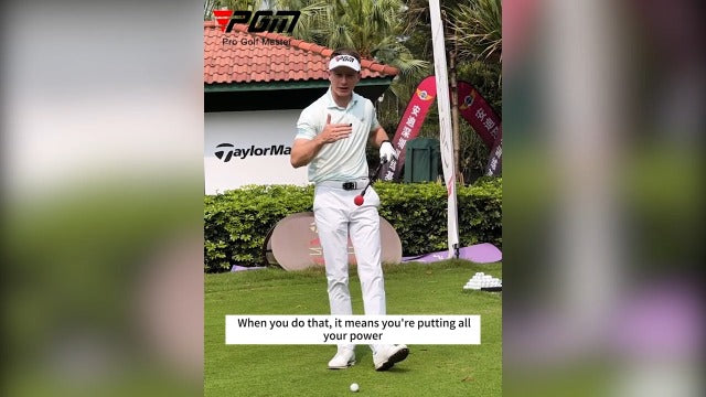 PGM Golf Swing Trainer Aid -2.0 Golf Swing Training Aid Golf Practice Warm-Up Stick for Strength Flexibility and Tempo Training -Suit for Practice Chipping Hitting Golf Accessories Right - Fixed Length
