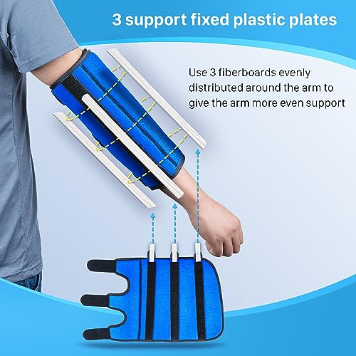 Cubital Tunnel Elbow Splint, Ulnar Nerve Night Brace, for Women & Men, Arm Elbow Splint Support for Left and Right, Built-in 3 Support Plates -S/M S/M