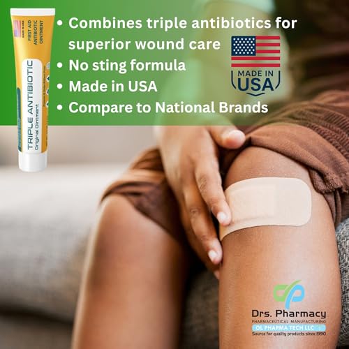 Triple Antibiotic First Aid Ointment – Soothing Skin Support for Minor Wound Care, 0.5 oz, Made in USA