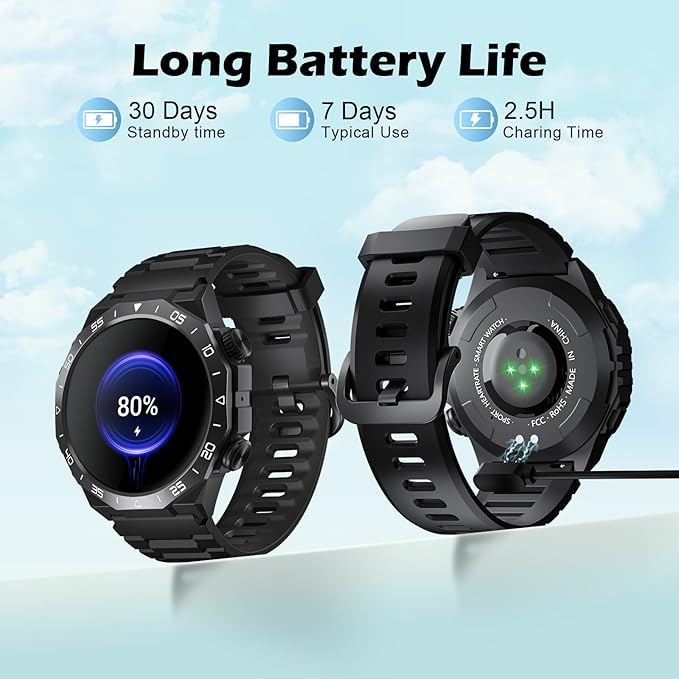 Smart Watch for Men Women, 2025 New Fitness Tracker 1.39" HD SmartWatch with 112+ Sport Modes,Heart Rate,Sleep Monitor,Pedometer,IP68 Waterproof Outdoor Smartwatch for Android iOS,Black