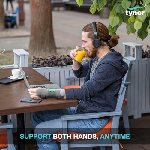 TYNOR Wrist Sprint for Carpal Tunnel Adjustable Hand Wrist Support with Splints for Men Women Night Wrist Sleep Support GuardArm Compression Splint Brace for Left Right Hand,Arthritis,Sprain-XL,1 Unit XL