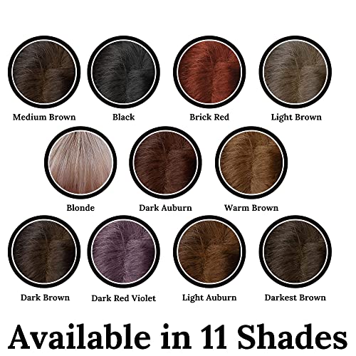 Root Concealer Touch Up Powder | All-Natural Crushed Minerals | Gray Hair Cover for Black, Brown, Auburn and Blonde .30 oz (Light Auburn, Without Brush) Light Auburn