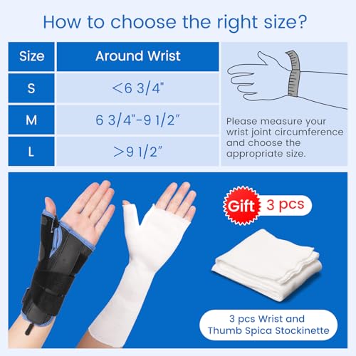 Velpeau Carpal Tunnel Wrist Brace with Thumb Support for Women & Men, S Left Hands Small (Pack of 1)