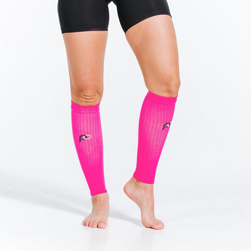 PRO Compression Calf Sleeve for Pain Relief | Calf Guard for Running, Cycling, Nurses, and Sports X-Small Pink - BeesActive Australia