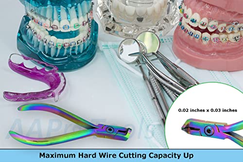 Limited Edition 5 Piece Multi Rainbow Color TC Distal End Cutter Hold & Cut Hard and Soft Wire Orthodontic Instruments