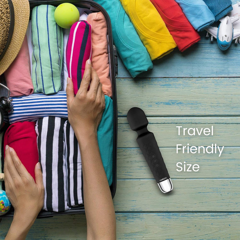 Yarosi Micro Personal Massage Wand Smallest Strongest Handheld Cordless Massager, Strong Powerful Compact Perfect For Travel, Magic Stress Away, All Body Back Legs Hand Pains Sports Recovery