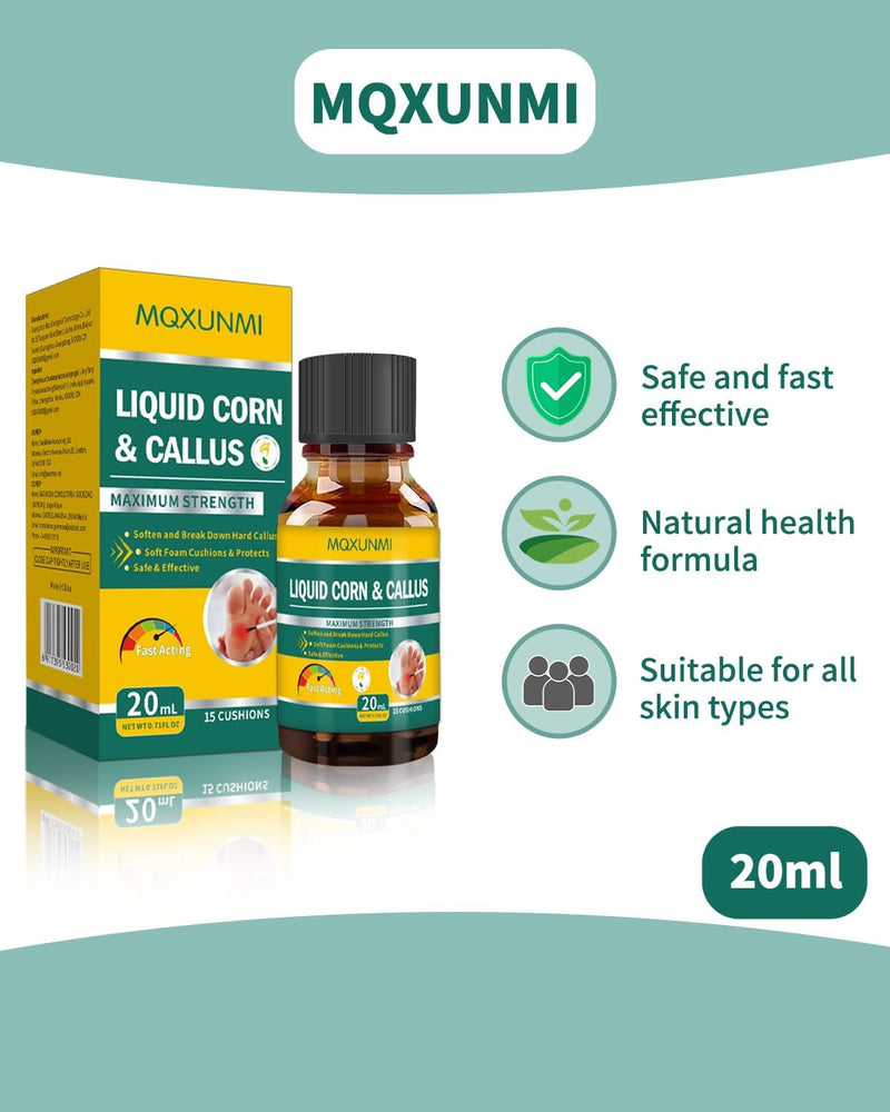 Corn Removers for Toes: Liquid Salicylic Acid Corn Removal for Feet - Corn Callus Remover for Feet Extra Strength (1ml)