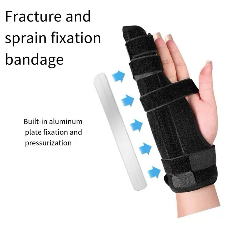 Pinky Finger Splint, 4th or 5th Fingers Splint for Boxer’s Fracture, Arthritis, Tendonitis, Metacarpal Support Hand Brace Fits Left or Right Hand, L Large