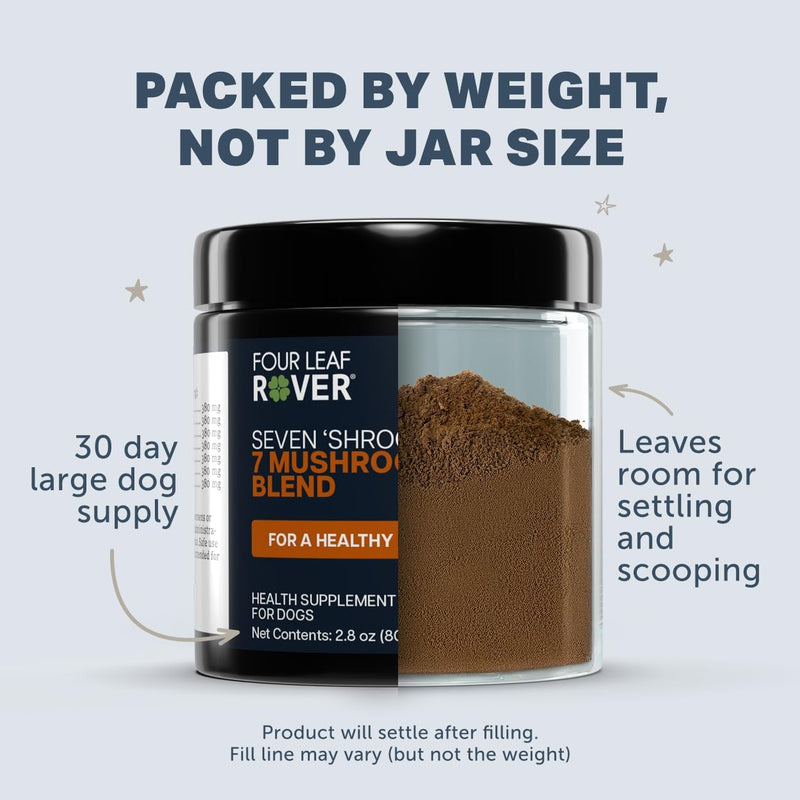 Seven Shrooms - Organic Mushroom Supplement for Dogs - Veterinarian Formulated Whole Mushroom Extract