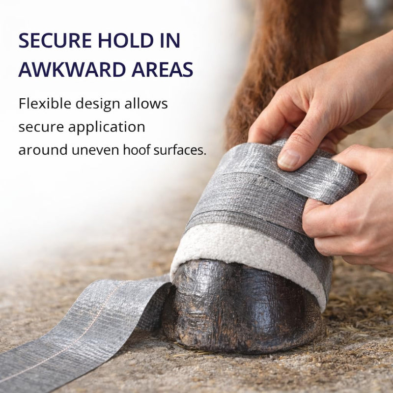Hoof Tape for Horses & Animals | Heavy Duty Reinforced Adhesive 50m Roll for Securing Dressings & Poultices
