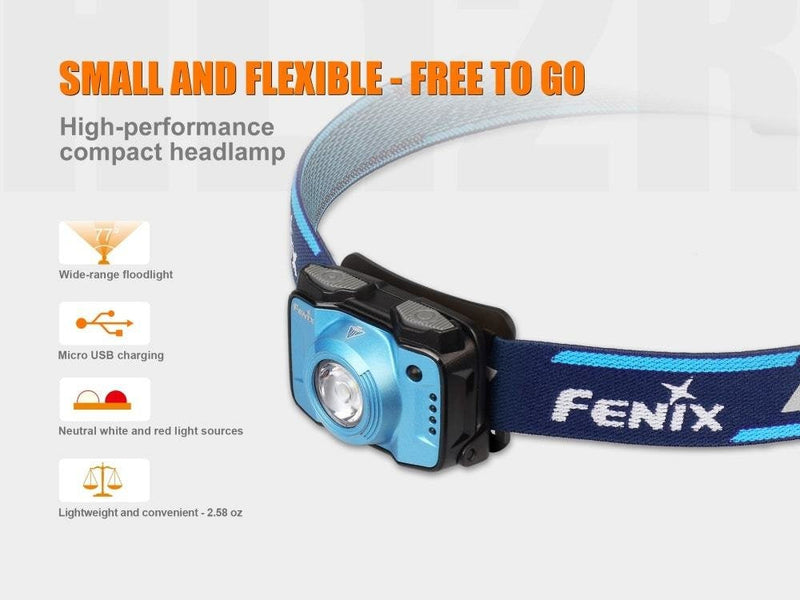 Fenix HL12R USB rechargeable 400 lumen CREE LED headlamp with EdisonBright USB charging cable (Grey) Gray