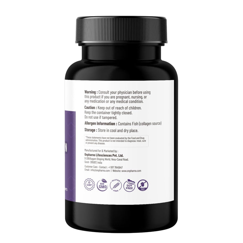 12-in-1 Calcium & Collagen Supplement – Glucosamine, MSM, D3, K2-7, B12, Magnesium – 30 Tablets – Non-GMO, Gluten-Free, Soy-Free