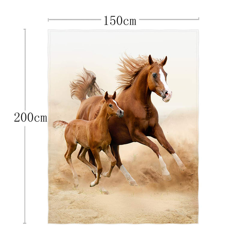 60 x 80 Inch Two Beautiful Horse Pattern Super Soft Throw Blanket for Bed Sofa Lightweight Blanket for All Seasons Pattern8 - BeesActive Australia