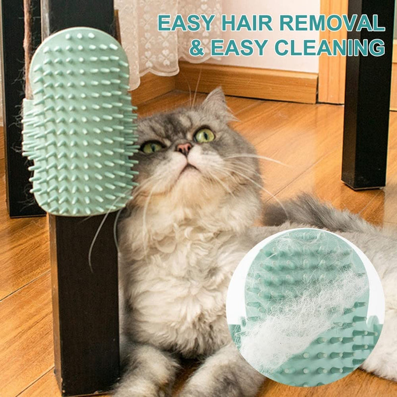 MiOYOOW Cat Self Groomer Soft Elastic Corner Massage Combs Brush for Cat Grooming Bathroom Cleaning Relaxing - BeesActive Australia