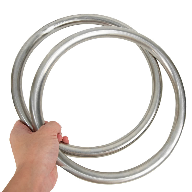 Wing Chun Stainless Ring Yewen Sau Sticky Hand Strength Training Tsun Siu Lum Kung Fu 2 Pack - BeesActive Australia