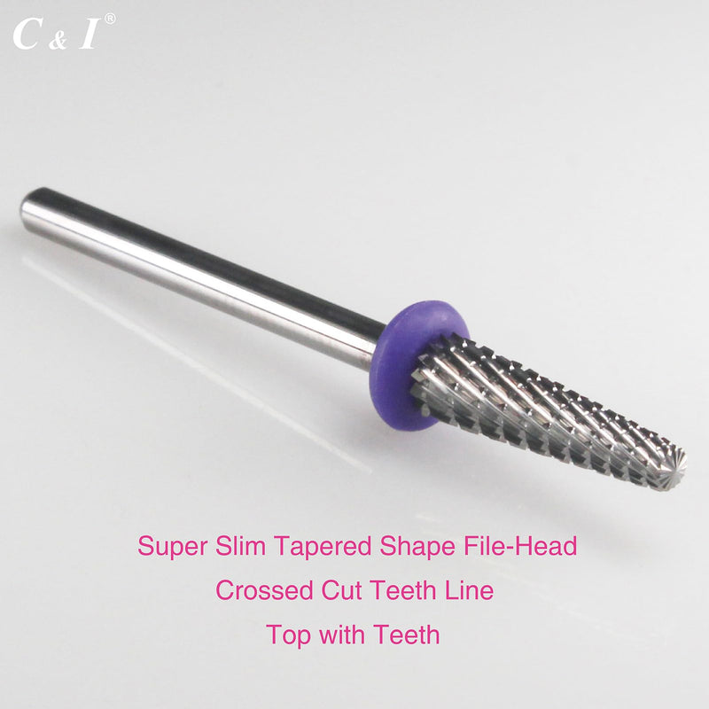 C & I Nail Drill Bit Multi-function E File Super Slim Tapered Crossed File Professional Manicure Tool for Nail Tech Remove Acrylic Nails & Nail Gel, Clean Cuticle & Dry Sidewall Skin, Cut False Nails - BeesActive Australia