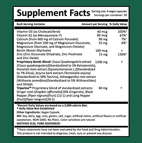 Bone'L - Bone, Nail & Hair Harmony - Highest Potency, Maximum Bio-Activity, Harmony Nutraceuticals Vegan Capsules