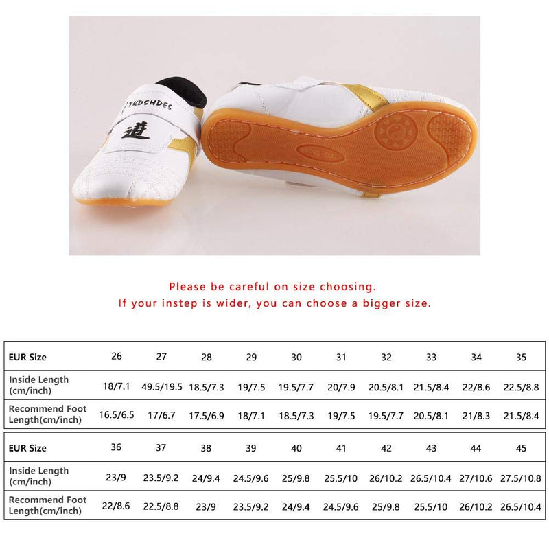 Dilwe Boxing Shoes, PU Leather Soft Sole Taekwondo Shoes for Taichi Gym Exercise(38) - BeesActive Australia