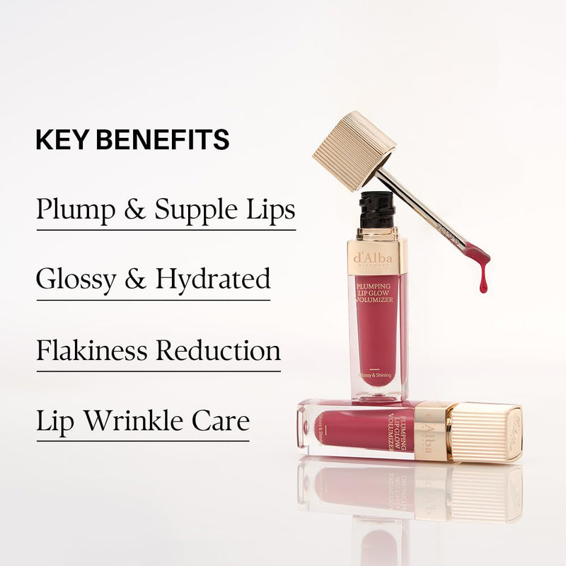 Lip Volumizer 3-Color Gift Set (Feeble Pink, Posh Rose, Petal Rose) , Hydrating Lip Gloss, Fuller Lips, Juicy & Glossy Finish, Vegan Ceramide & Vitamin C & E (0.17 fl oz. x 3)