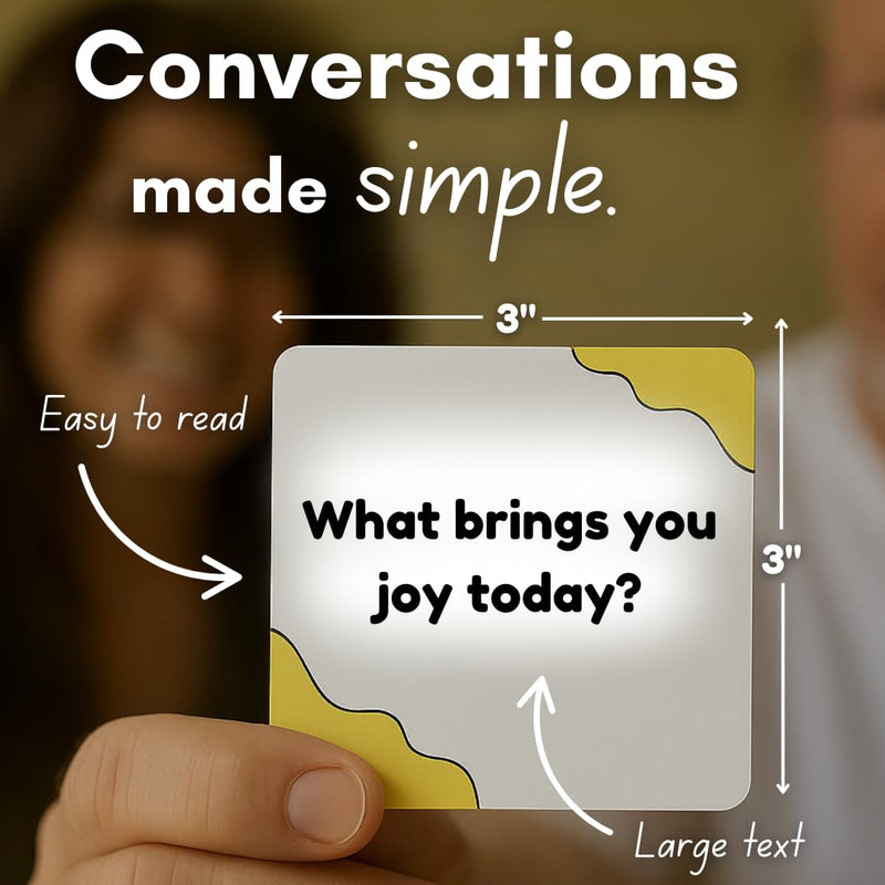 Share a Moment Conversation Cards | Dementia Activities for Seniors | Alzheimer‚Äôs & Dementia Conversation Cards | Great for Individuals Living with Dementia, Families and Caregivers - BeesActive Australia