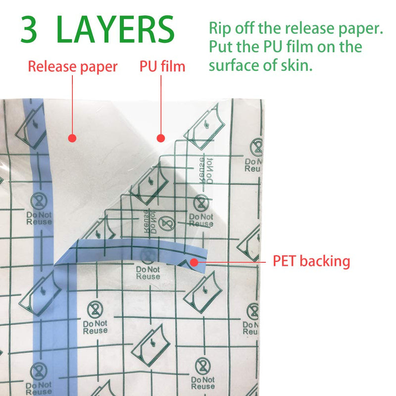 Flatoedu Tattoo Aftercare Bandage Roll 10" x 10 Yard - Waterproof Film 10 x 360 Inch