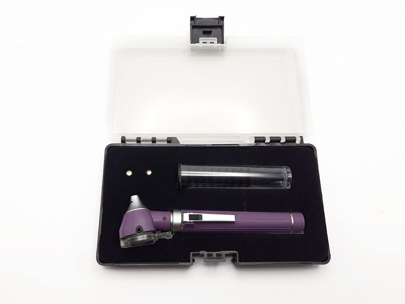 Brilliance German Fiber Optic Otoscope - Professional Ear Scope with LED Light and Speculum for Ear Examination and Diagnosis - Ideal for Professional and Home Use - Purple Color - BeesActive Australia
