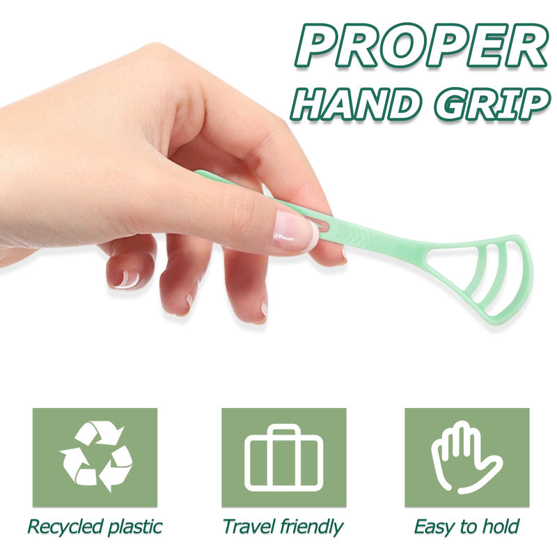 100 Counts Disposable Tongue Scraper with Dental Picks, Plastic Tongue Scrubber,BPA Free Tongue Cleaner Scrapers, Reduce Bad Breath and Fresh Breath(Green) 100 Counts,Green Tongue Scrapers