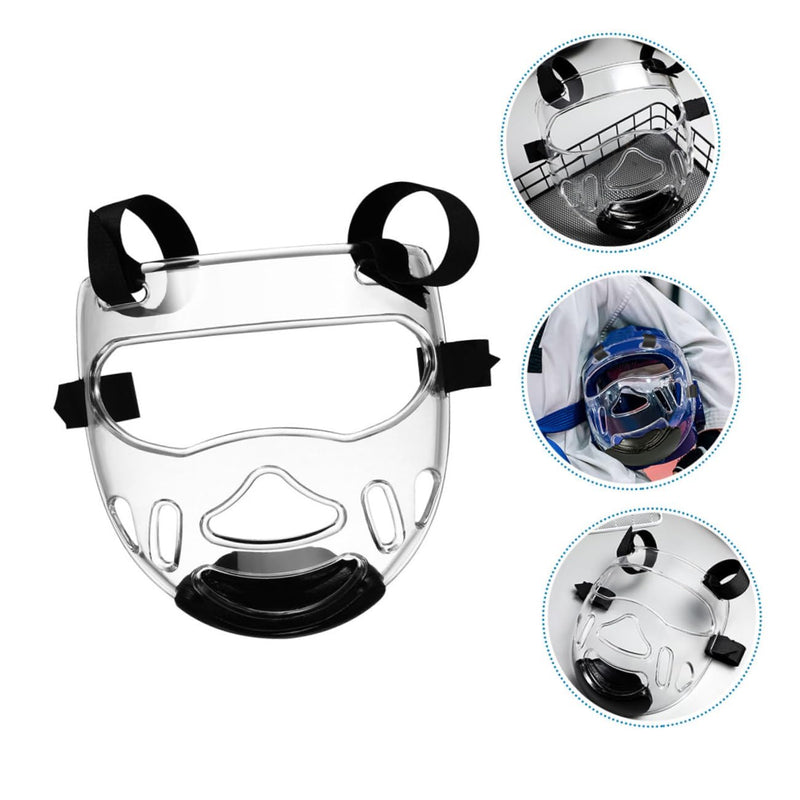 2Pcs Detachable Face Protector Martial Art Headgear Sports Face Guard Sparring Protective Gear for Taekwondo Karate Training