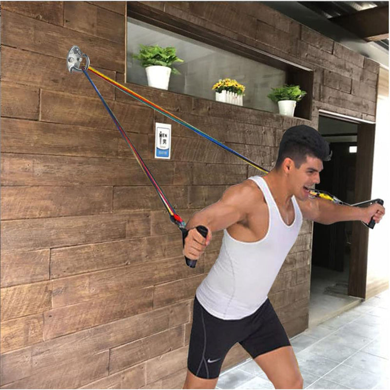 2 Packs Heavy Duty Resistance Band Wall Anchor Black Workout Wall Mount Anchor for Home Gym Strength Training Physical Exercise 1000 Lbs - BeesActive Australia