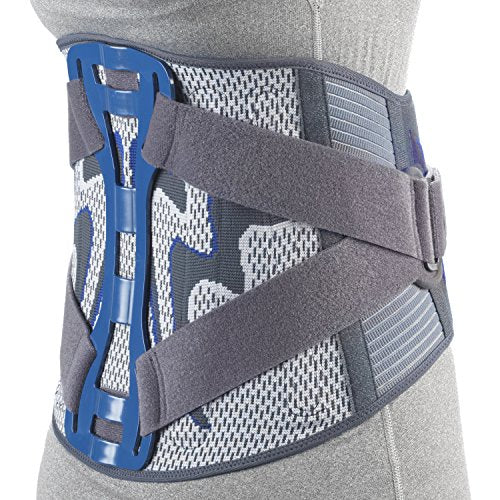OTC Lumbosacral Back Splint, Theratex Spinal Maximum Support, Gray (Rigid Splint), Large