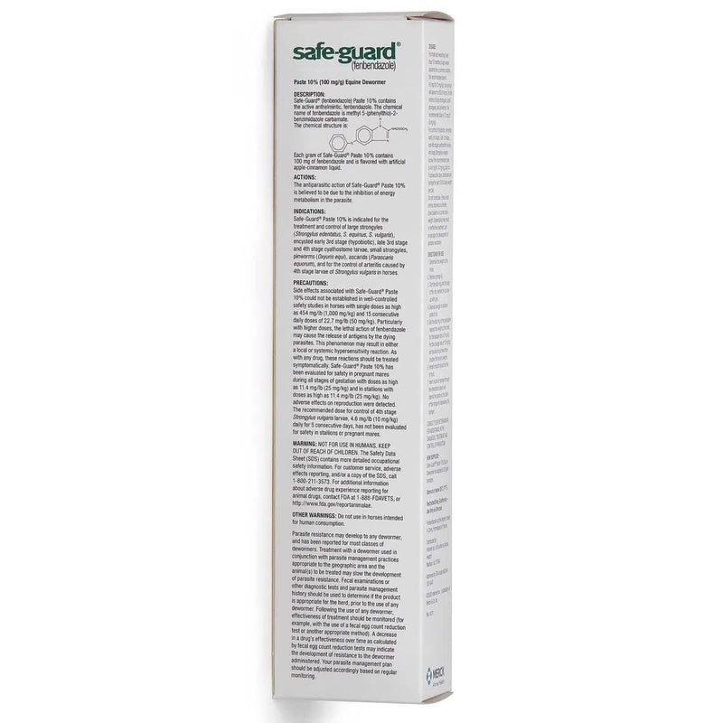 Merck Animal Safe Guard 25 Gram Paste Equine Dewormer - BeesActive Australia