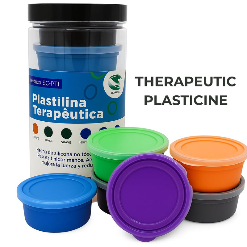 Therapeutic Hand Exercise Putty Set, 6 Resistance Levels, Non-Toxic Silicone for Hand Therapy, Stress Relief