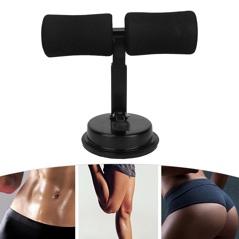Sit Up Bar for Floor, Abdominal Muscle Exercise, Portable Sit Up Tool Exercise Equipment Assistant Device with Self Priming Suction Cup,Body Shaping (Black) Black