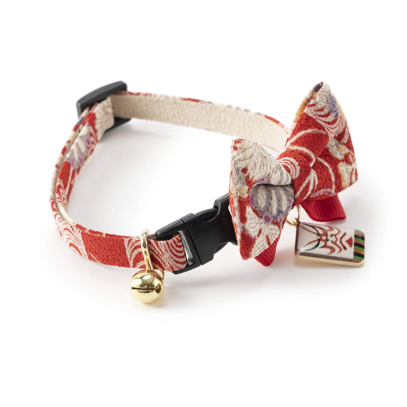 Necoichi Kabuki Charm Bow Tie Cat Collar (Red) Red - BeesActive Australia