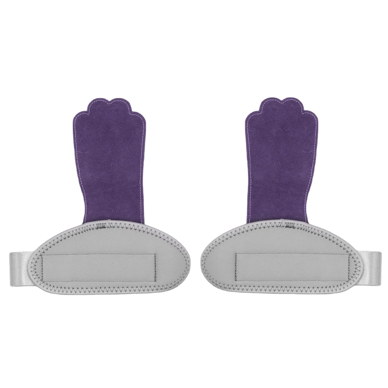 ANKOMINA 1 Pair Leather Dog Paw Fitness Power Strap Wear-Resistant Adjustable Wrist Straps Weight Lifting Hooks for Bodybuilding Equipment Purple
