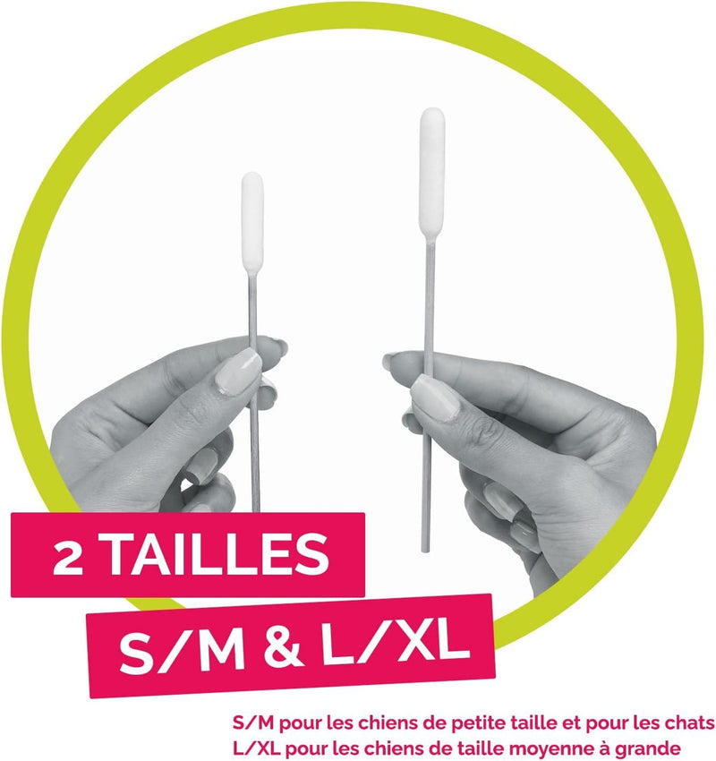 Bamboo Cotton Buds for Small Dogs and Cats (30 S/M Buds) - Safe and Easy Ear Wax Removal - Designed by French Vet 30 pack Small/Medium